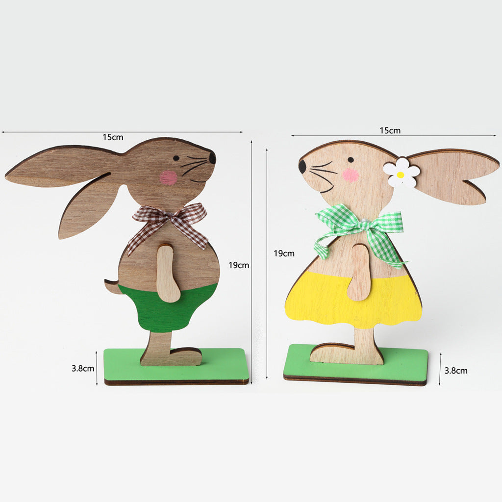 Easter Wooden Craftwork Rabbit Decoration