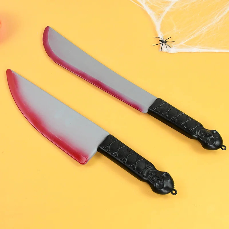 Halloween Bloody Fake Plastic Knife For Kids Toy Gift Horror Cosplay Costume Party Props Halloween Decorations 2024 Supplies